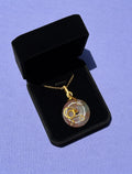 Purple Jasper Donut Pendant Necklace