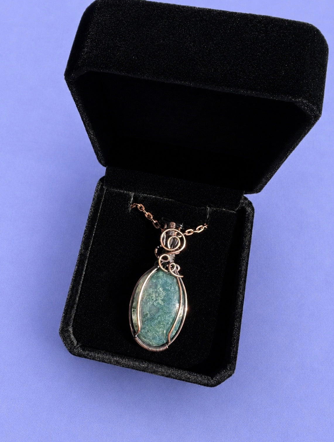 Moss Agate Pendant Necklace